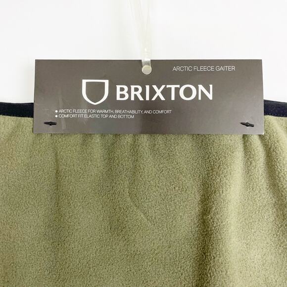 Brixton Artic Fleece Gaiter Unisex OS Olive Green Outerwear Scarf NWT $24 - Picture 5 of 7